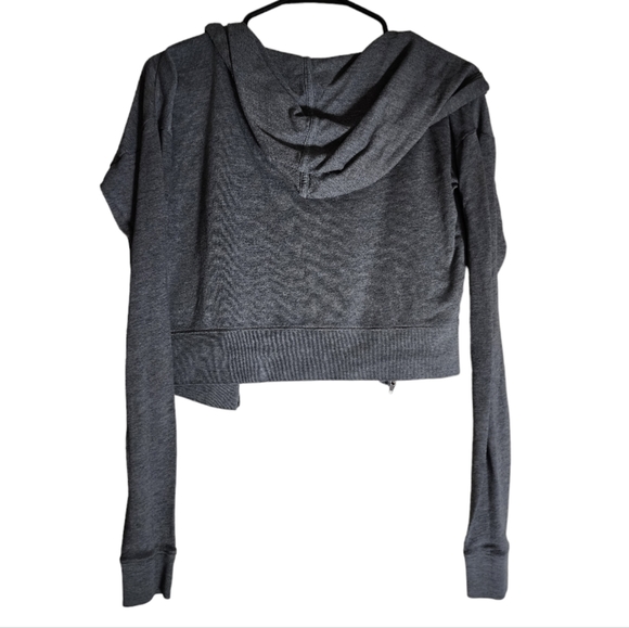 SO Cropped Gray Zip Up Jacket, Size Small - Picture 2 of 3